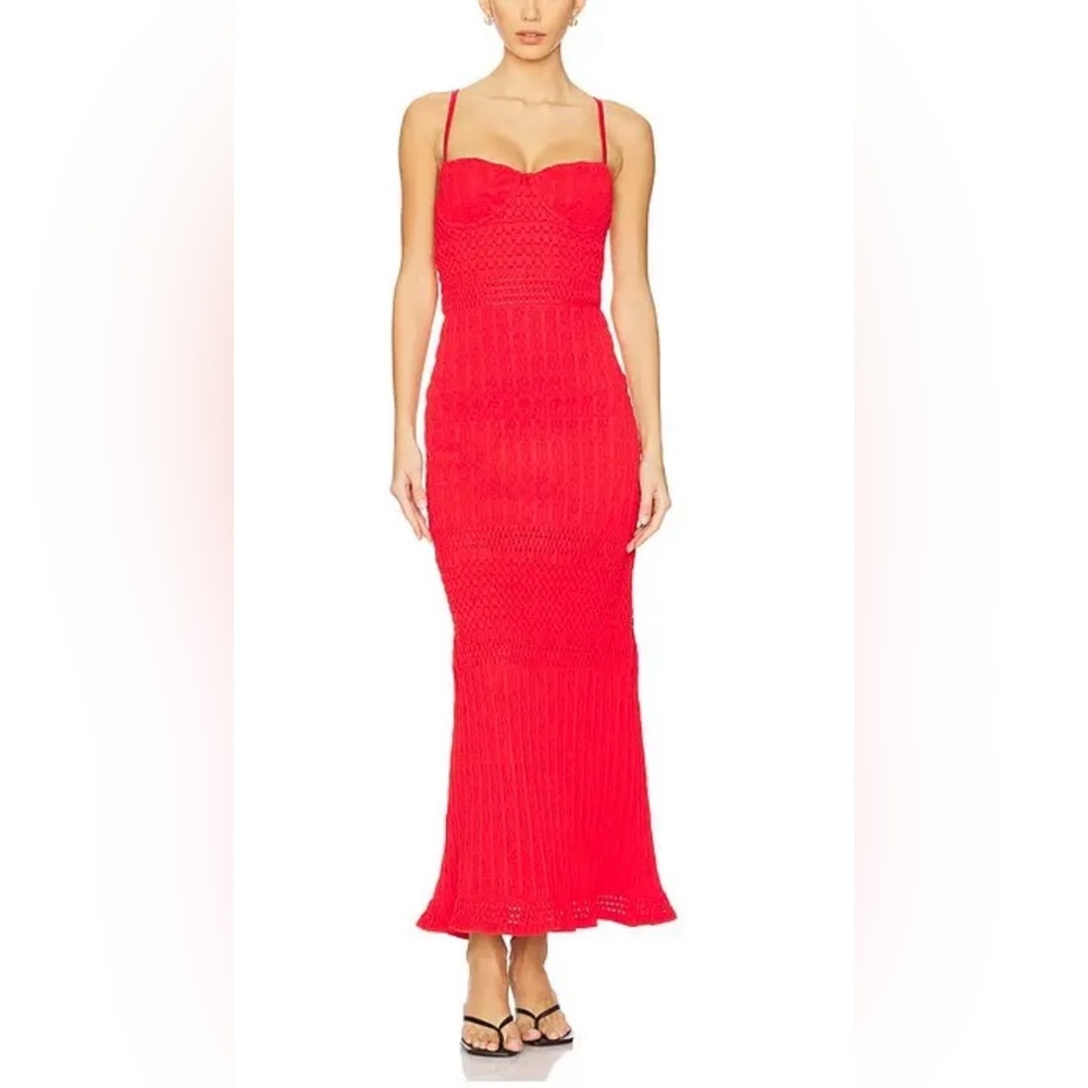Peixoto Strapless Red Dress